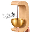 Magnetic Wind Bell for Home Door | Copper & Walnut Beech Wood Hanging Door Chime