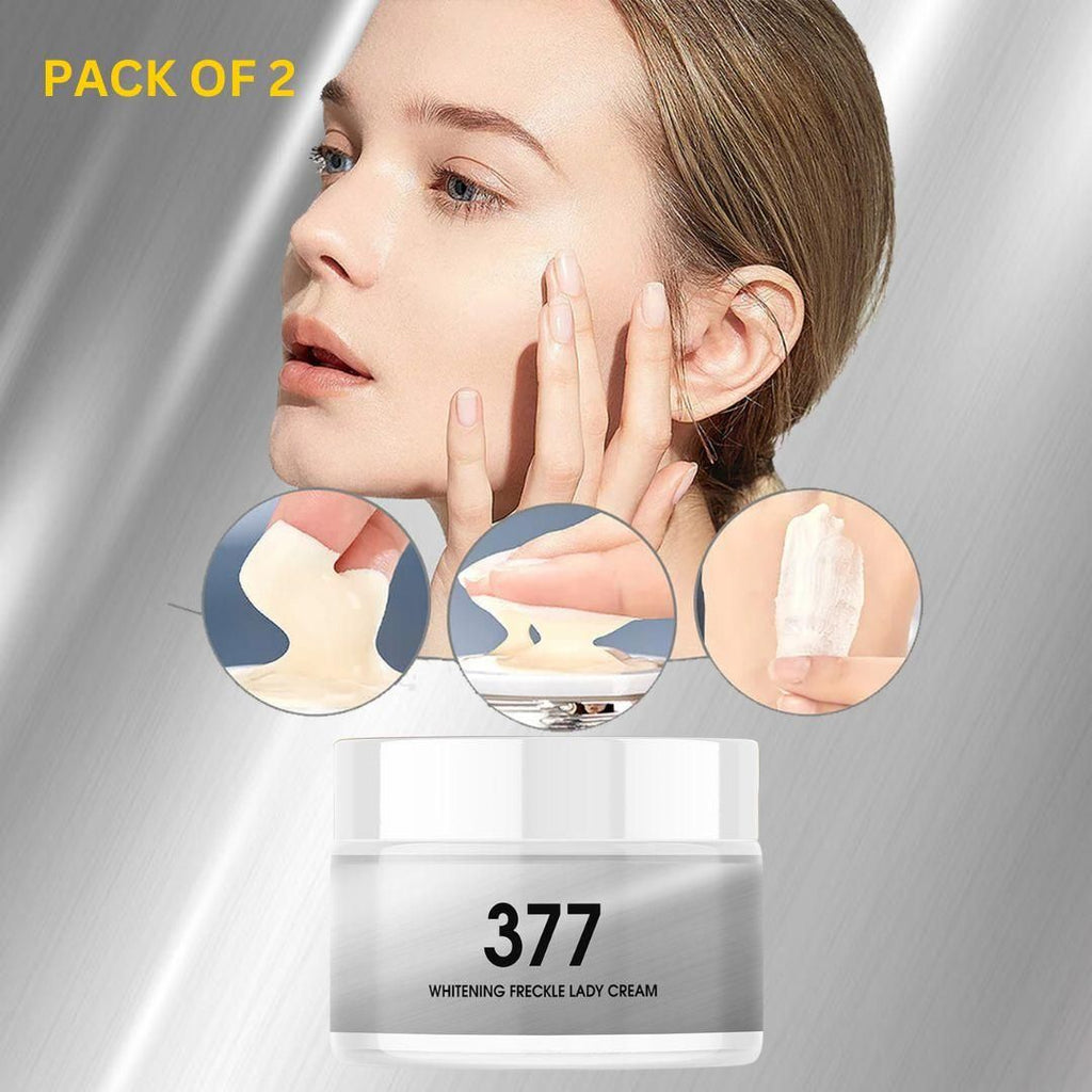 377 Whitening Freckle Lady Cream 100g (Pack of 2) – Dark Spot Removal & Brightening Face Cream for All Skin Types