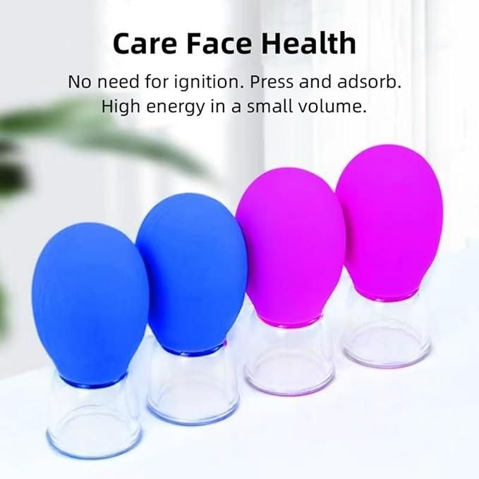 Vacuum Pressure Massage Cup (Pack of 2) – Face Lifting & Deep Tissue Cupping Therapy Tool