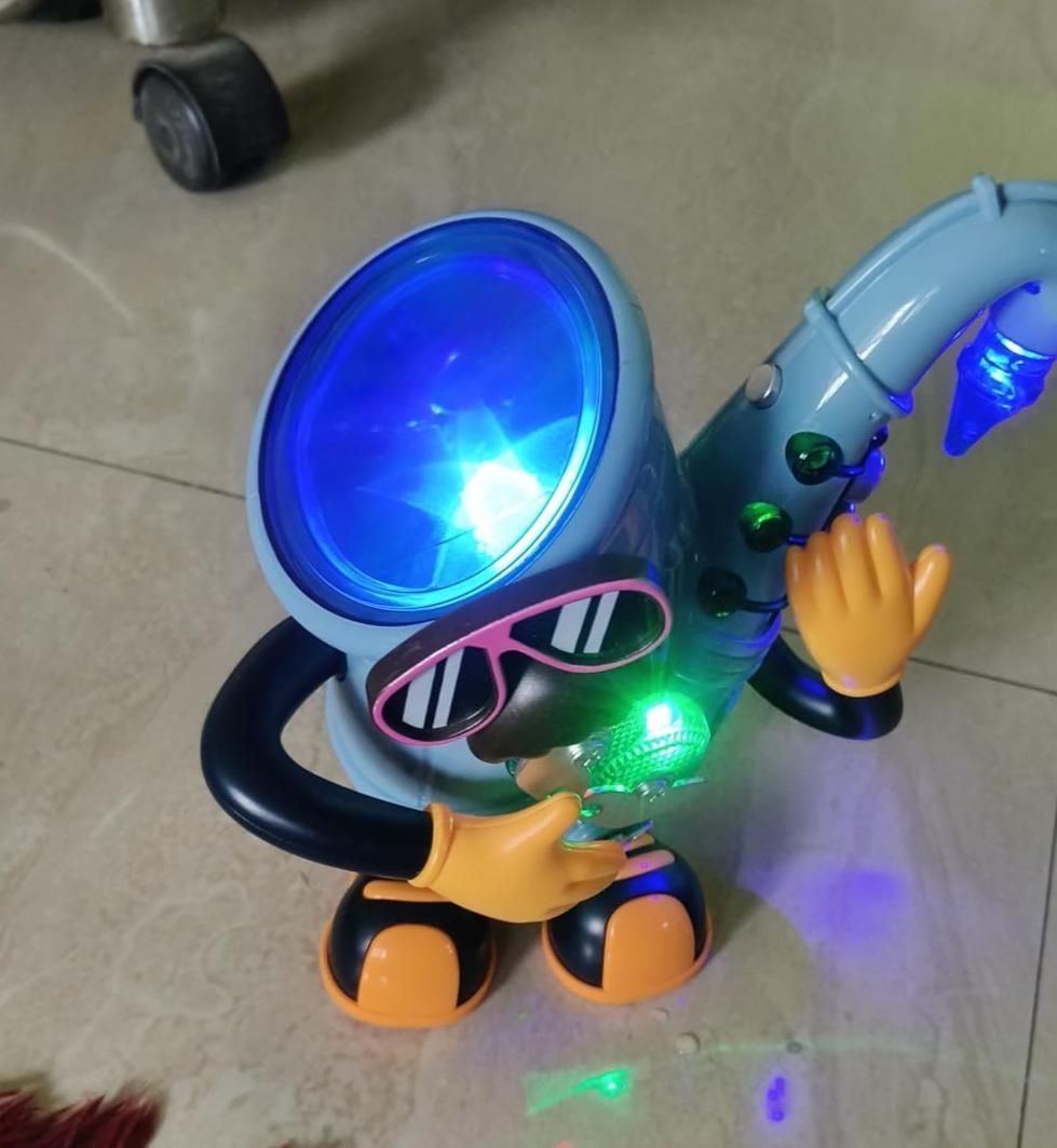 Robotic Dancing Mr. Rock Musical Saxophone Toy with 3D Lights & Sound | Interactive Dancing Toy for Kids