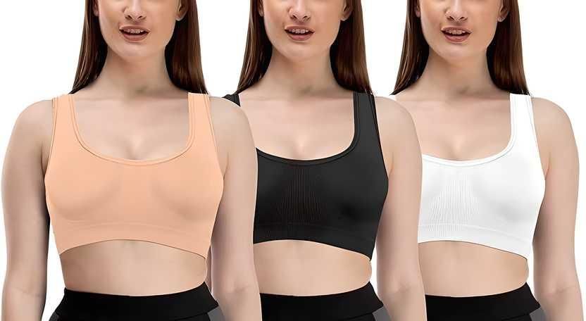 Women’s Multicolor Air Bra Pack of 3 | Cotton Comfortable Daily Wear Bras