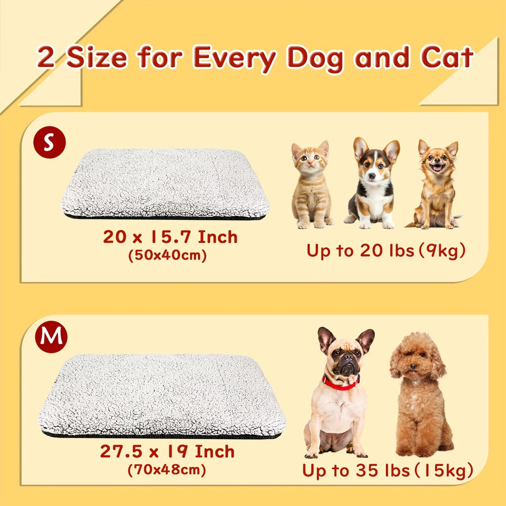 Self-Heating Pet Pad Blanket for Dogs and Cats | Thermal Heat Reflecting Warm Cushion Sleeping Mat