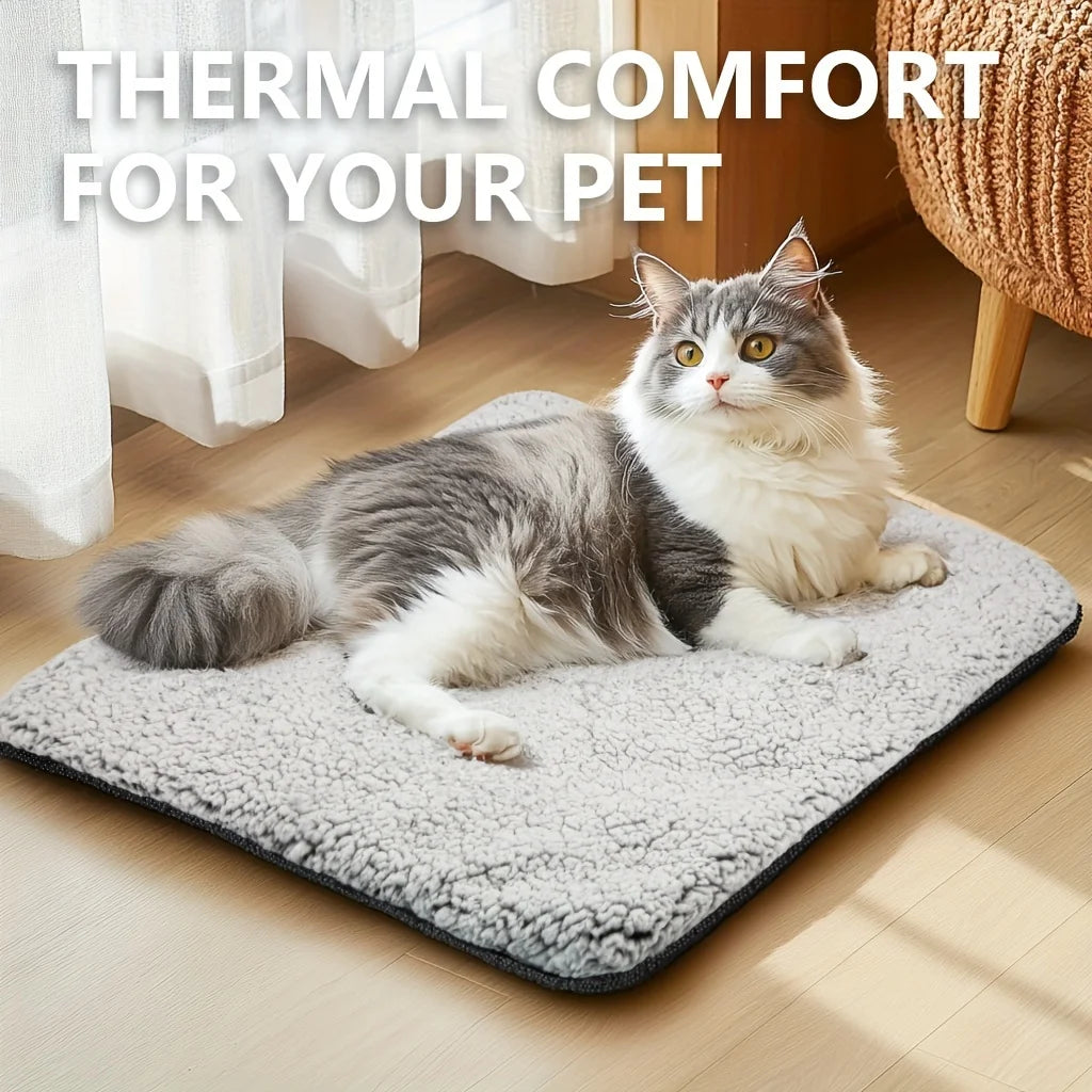 Self-Heating Pet Pad Blanket for Dogs and Cats | Thermal Heat Reflecting Warm Cushion Sleeping Mat
