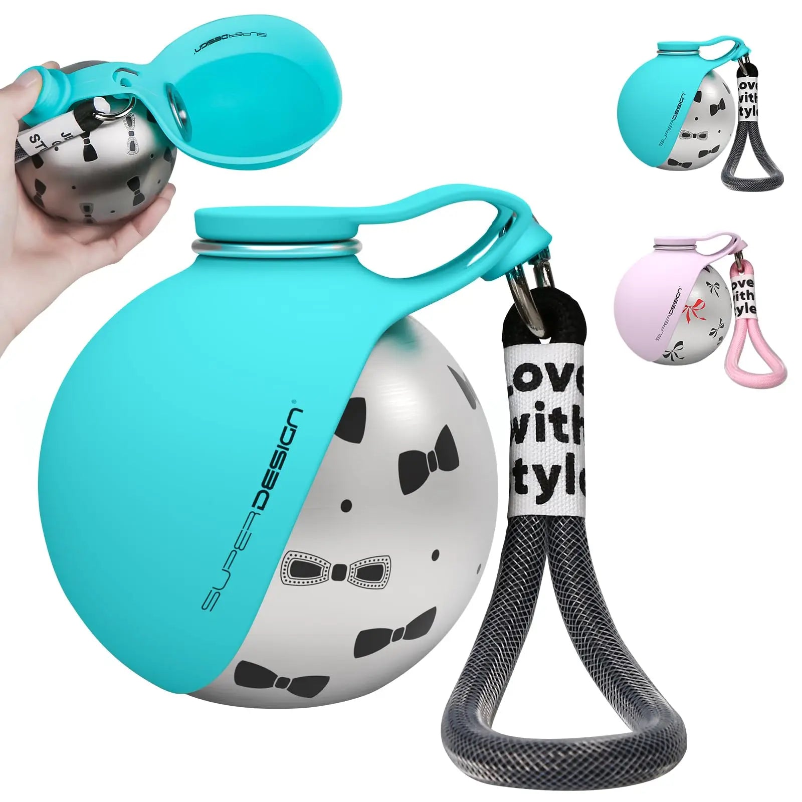 2-in-1 Portable Dog Water Bottle – Leak-Proof Stainless Steel Travel Bottle for Small Dogs