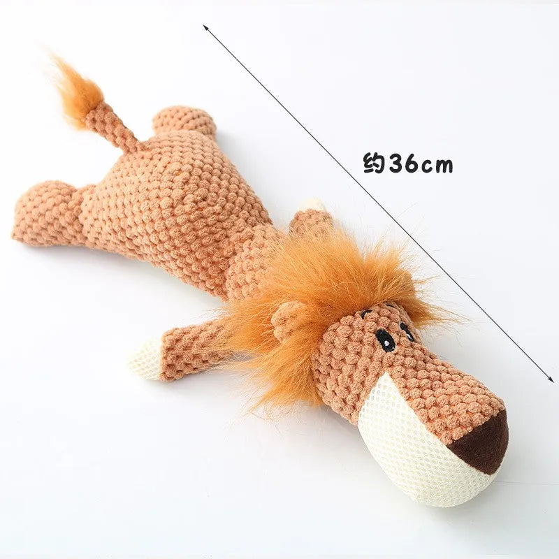Cartoon Plush Puppy Dog Toy with Squeaker – Soft Chew Toy for Small Dogs Teeth Grinding & Interactive Play