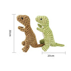Funny Dinosaur Plush Dog Toy with Squeaker – Soft Corn Wool Chew Toy for Dogs & Cats Training and Play