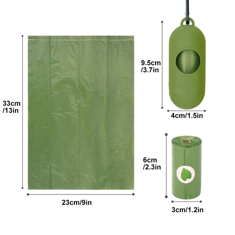 MySudui Biodegradable Dog Poop Bags with Dispenser – Eco-Friendly Pet Waste Bags