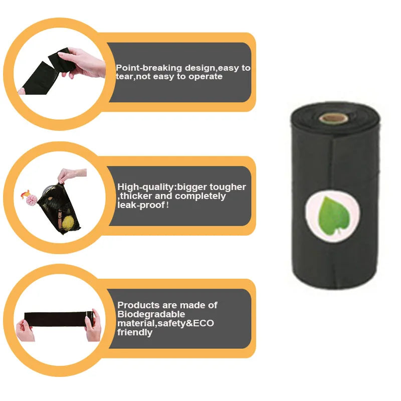 MySudui Biodegradable Dog Poop Bags with Dispenser – Eco-Friendly Pet Waste Bags