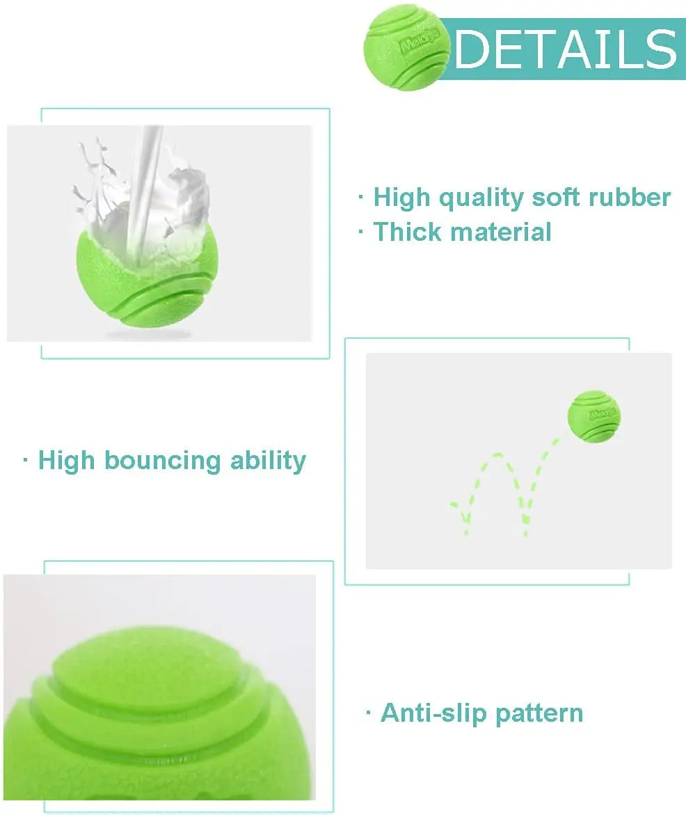 Pet Dog Chew Ball Toy – Durable Rubber Bouncy Ball for Aggressive Chewers, Fetch Training & Teeth Cleaning