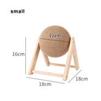 Cat Scratching Ball Toy with Sisal Rope – Wooden Kitten Scratcher for Claw Grinding, Interactive Play & Furniture Protection