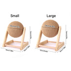 Cat Scratching Ball Toy with Sisal Rope – Wooden Kitten Scratcher for Claw Grinding, Interactive Play & Furniture Protection
