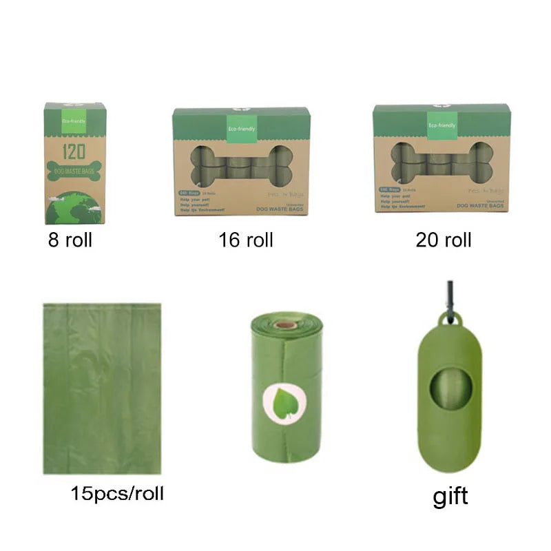 MySudui Biodegradable Dog Poop Bags with Dispenser – Eco-Friendly Pet Waste Bags