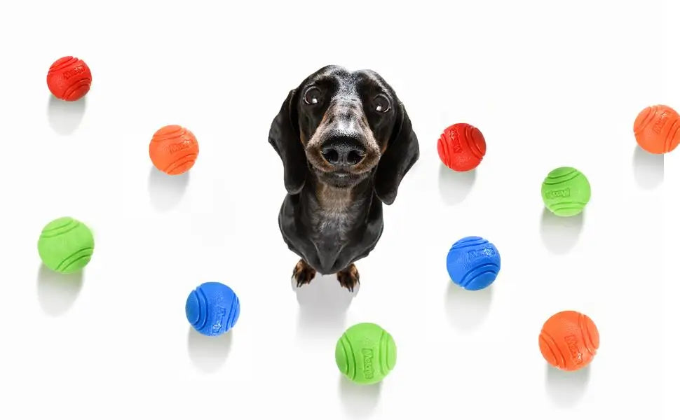 Pet Dog Chew Ball Toy – Durable Rubber Bouncy Ball for Aggressive Chewers, Fetch Training & Teeth Cleaning