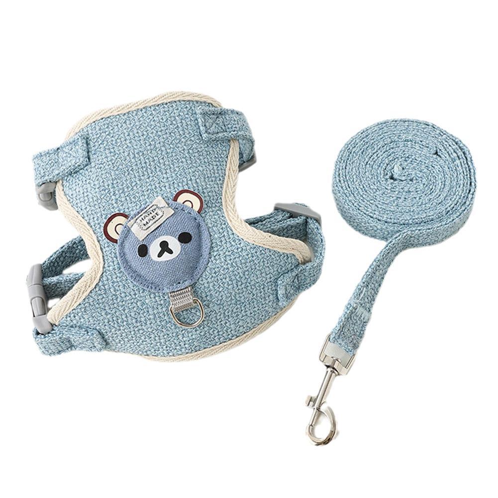 Lovely Small Pet Vest Chest Strap Harness Leash Set – Adjustable Walking Traction Rope for Dogs, Cats and Bunnies