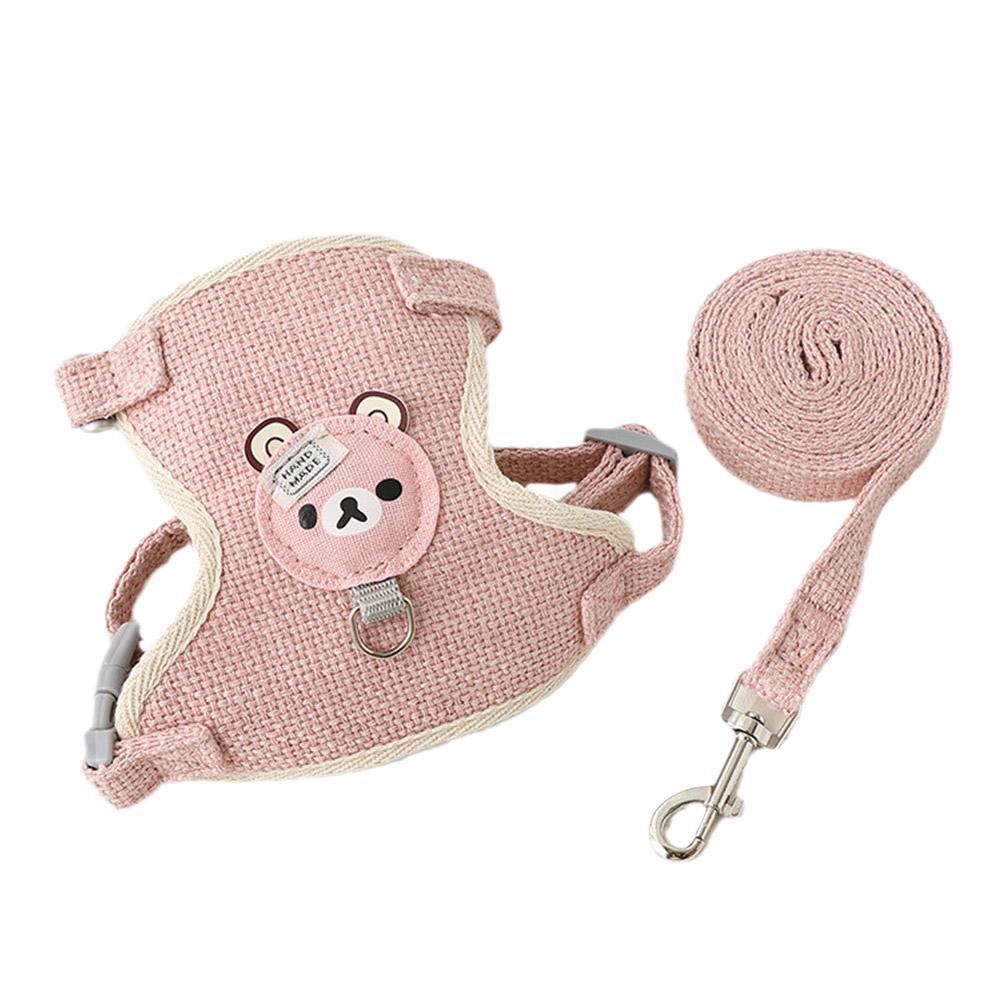 Lovely Small Pet Vest Chest Strap Harness Leash Set – Adjustable Walking Traction Rope for Dogs, Cats and Bunnies