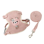 Lovely Small Pet Vest Chest Strap Harness Leash Set – Adjustable Walking Traction Rope for Dogs, Cats and Bunnies