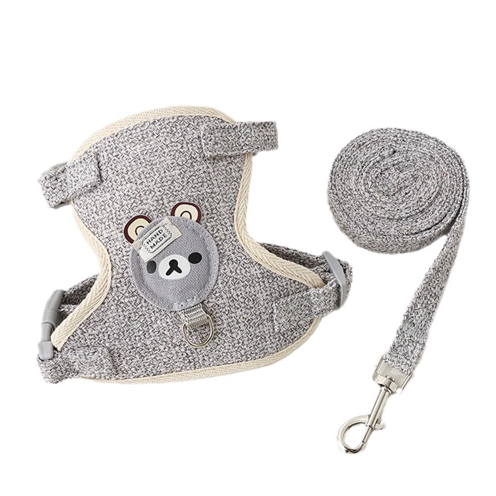 Lovely Small Pet Vest Chest Strap Harness Leash Set – Adjustable Walking Traction Rope for Dogs, Cats and Bunnies