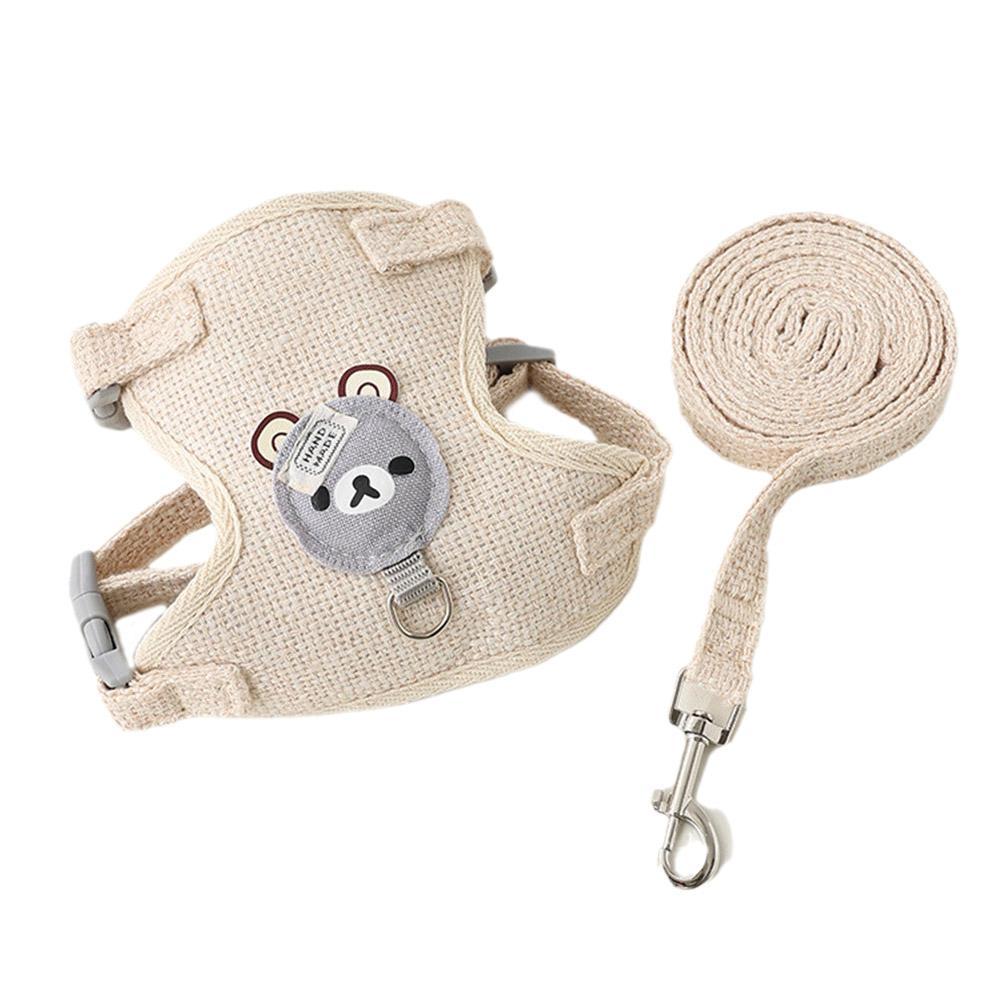 Lovely Small Pet Vest Chest Strap Harness Leash Set – Adjustable Walking Traction Rope for Dogs, Cats and Bunnies