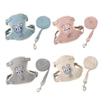 Lovely Small Pet Vest Chest Strap Harness Leash Set – Adjustable Walking Traction Rope for Dogs, Cats and Bunnies