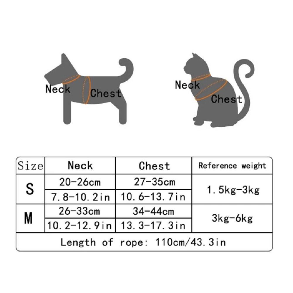Lovely Small Pet Vest Chest Strap Harness Leash Set – Adjustable Walking Traction Rope for Dogs, Cats and Bunnies