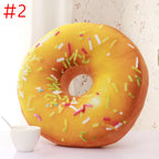 3D Cute Donuts Pillow Chocolate Donuts Plush Macaron Food Cushion Nice Bottom Cushion Nap Pillow Decorative cushion Home textile