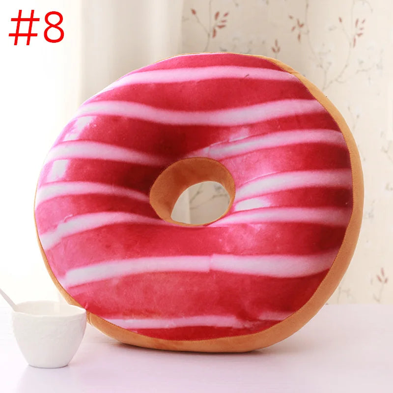 3D Cute Chocolate Donut Pillow – Plush Round Cushion with Memory Foam, Decorative Seat Pad, Sofa & Nap Pillow