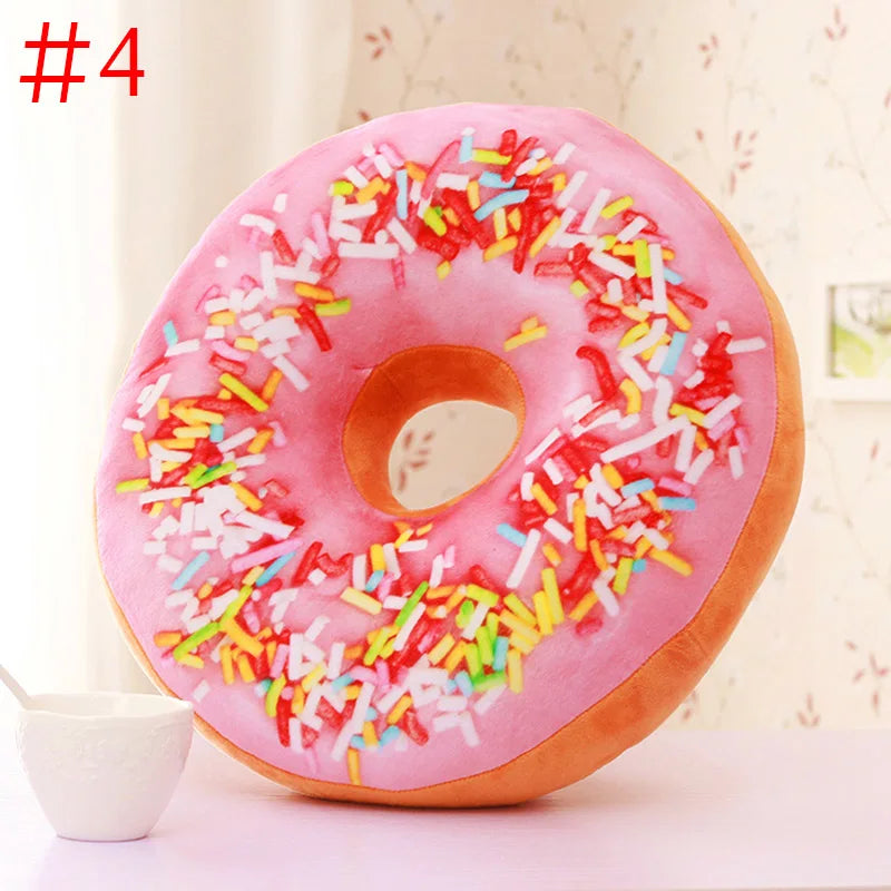 3D Cute Chocolate Donut Pillow – Plush Round Cushion with Memory Foam, Decorative Seat Pad, Sofa & Nap Pillow