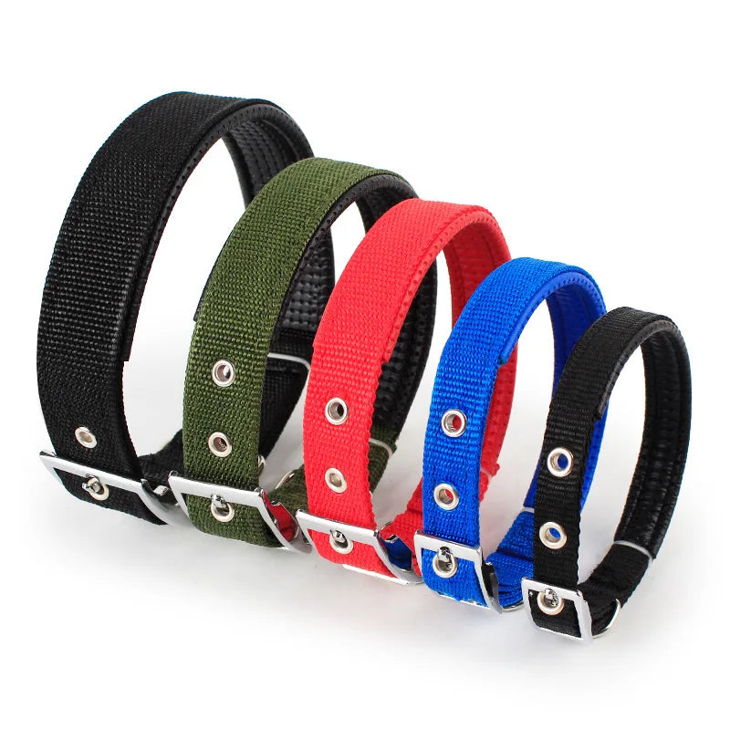 Solid Nylon Dog Collar for Small Medium and Large Dogs – Adjustable Breakaway Pet Collar