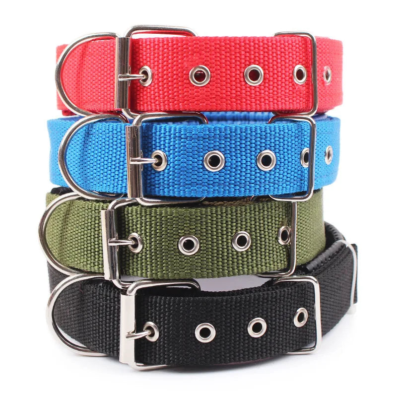 Solid Nylon Dog Collar for Small Medium and Large Dogs – Adjustable Breakaway Pet Collar