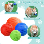 Pet Dog Chew Ball Toy – Durable Rubber Bouncy Ball for Aggressive Chewers, Fetch Training & Teeth Cleaning