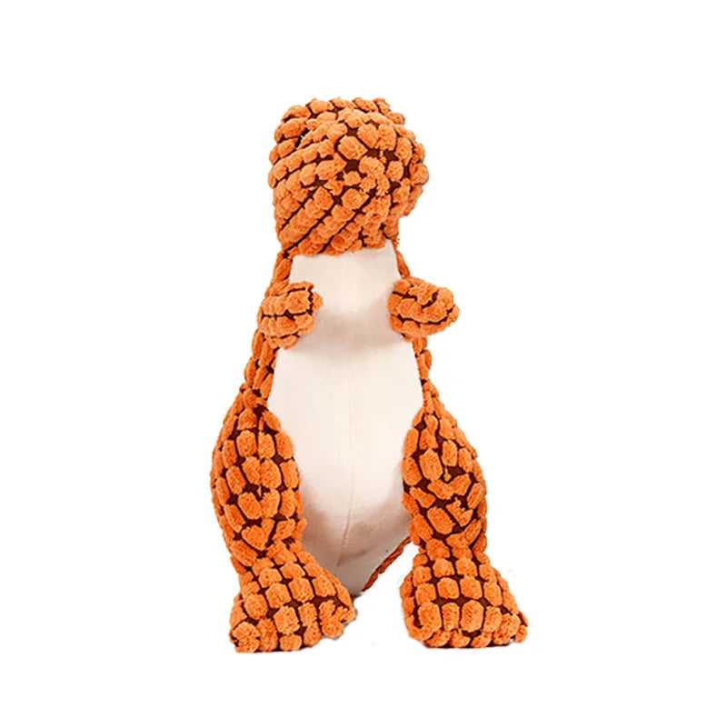 Funny Dinosaur Plush Dog Toy with Squeaker – Soft Corn Wool Chew Toy for Dogs & Cats Training and Play