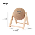 Cat Scratching Ball Toy with Sisal Rope – Wooden Kitten Scratcher for Claw Grinding, Interactive Play & Furniture Protection