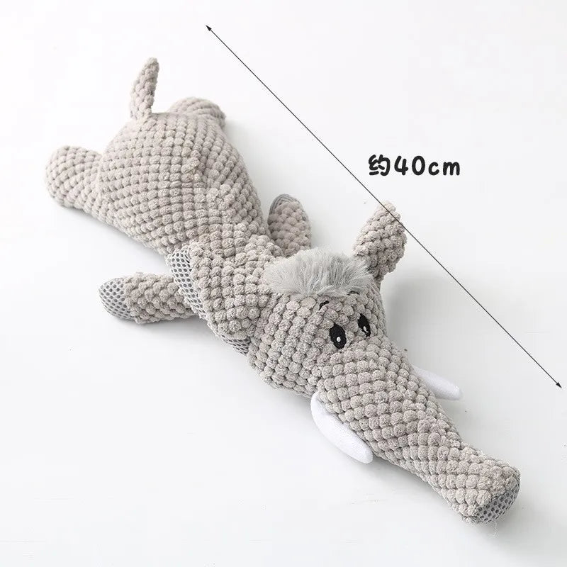 Cartoon Plush Puppy Dog Toy with Squeaker – Soft Chew Toy for Small Dogs Teeth Grinding & Interactive Play