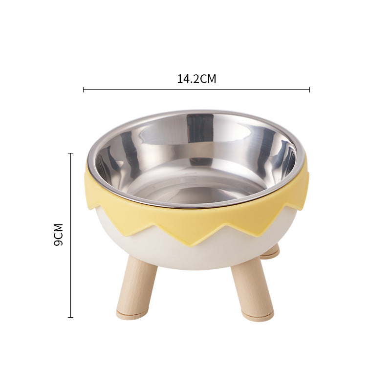 Stainless Steel Cat Bowl with Anti-Slip Base – Elevated Pet Food & Water Bowl