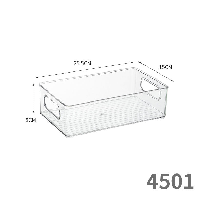 Slim Transparent Storage Box – Narrow Long PET Organizer for Kitchen & Bathroom
