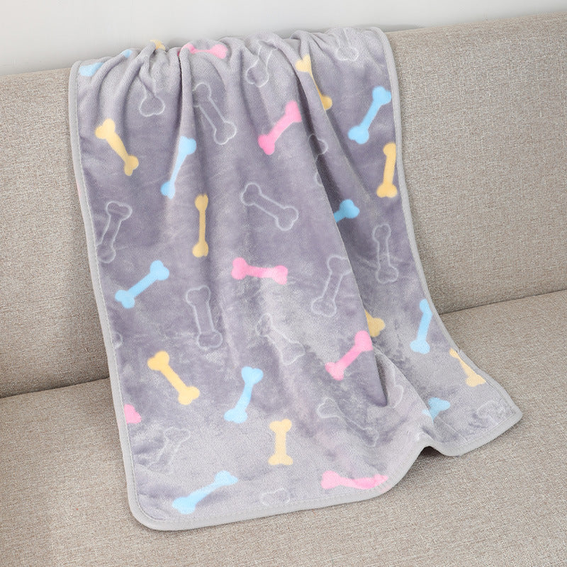 Soft Flannel Pet Blanket for Dogs & Cats – Cozy Warm Pet Sleeping Mat for Bed, Sofa, Crate & Travel