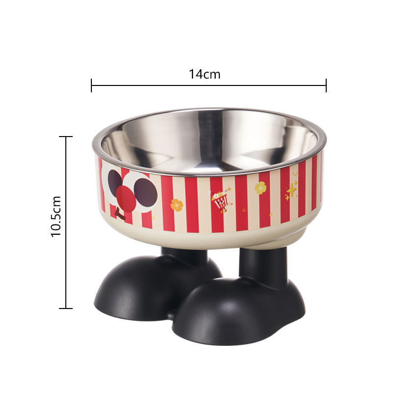 Stainless Steel Cat Bowl with Anti-Slip Base – Elevated Pet Food & Water Bowl
