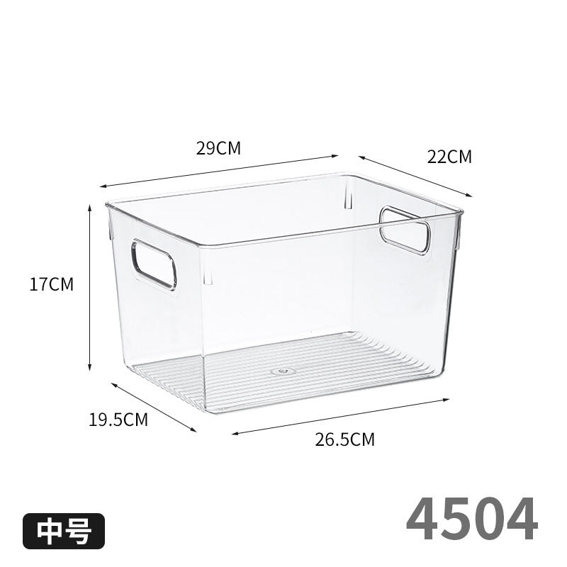 Slim Transparent Storage Box – Narrow Long PET Organizer for Kitchen & Bathroom