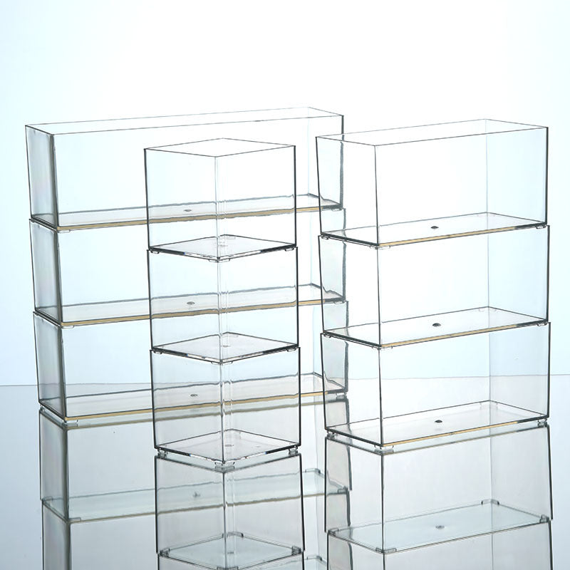 Slim Transparent Storage Box – Narrow Long PET Organizer for Kitchen & Bathroom