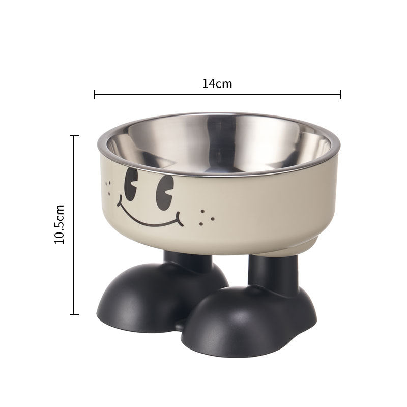 Stainless Steel Cat Bowl with Anti-Slip Base – Elevated Pet Food & Water Bowl