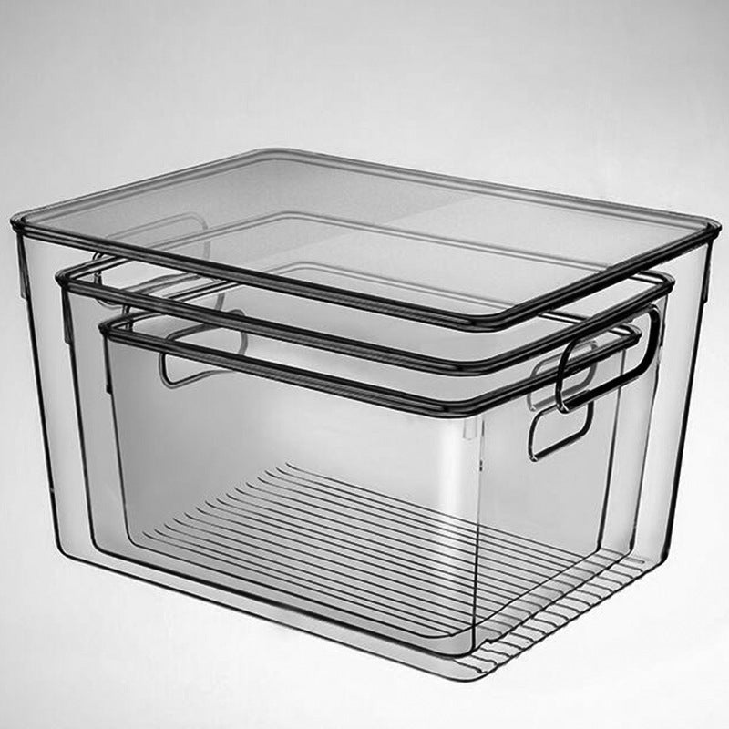 Slim Transparent Storage Box – Narrow Long PET Organizer for Kitchen & Bathroom