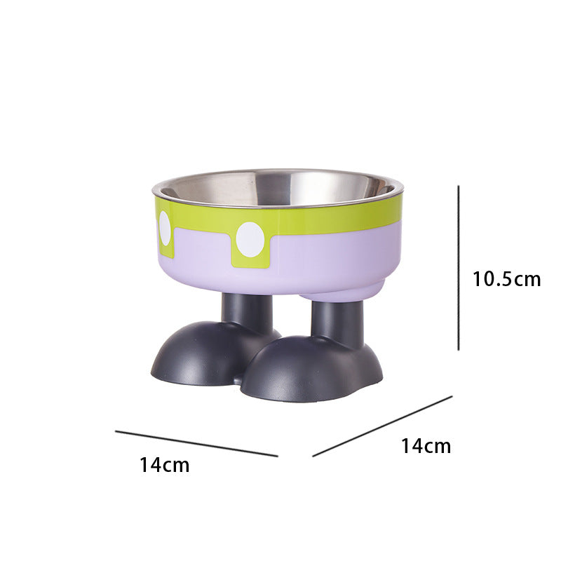 Stainless Steel Cat Bowl with Anti-Slip Base – Elevated Pet Food & Water Bowl
