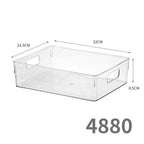 Slim Transparent Storage Box – Narrow Long PET Organizer for Kitchen & Bathroom