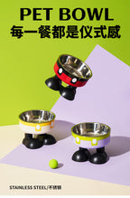 Stainless Steel Cat Bowl with Anti-Slip Base – Elevated Pet Food & Water Bowl