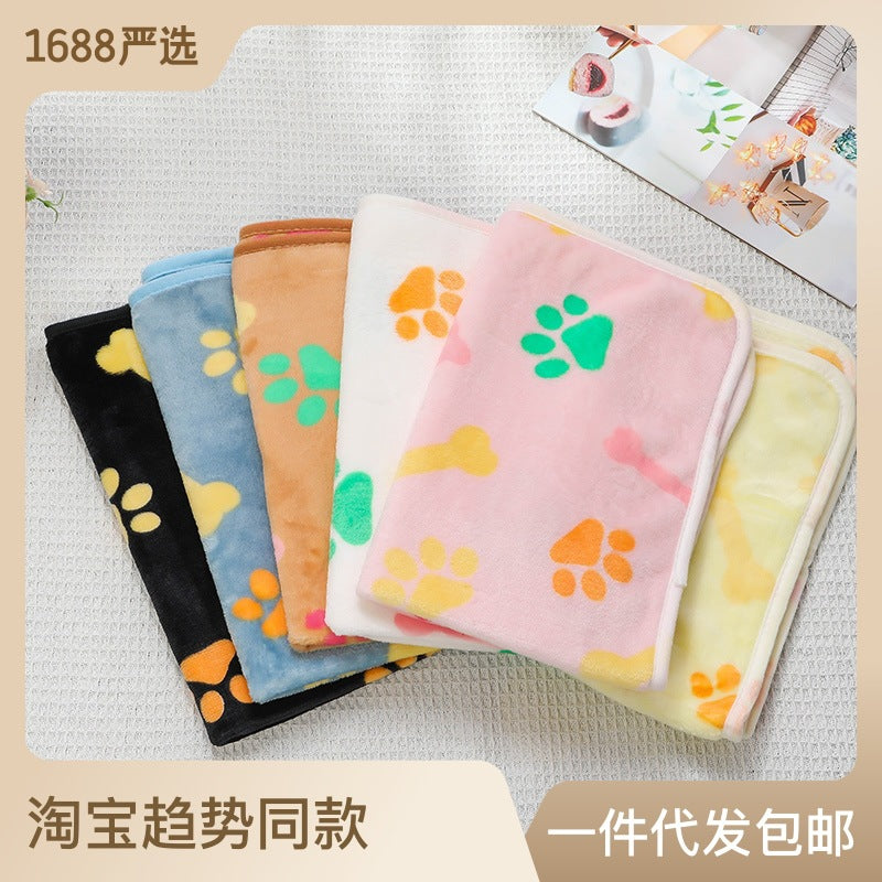 Soft Flannel Pet Blanket for Dogs & Cats – Cozy Warm Pet Sleeping Mat for Bed, Sofa, Crate & Travel