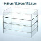 Slim Transparent Storage Box – Narrow Long PET Organizer for Kitchen & Bathroom