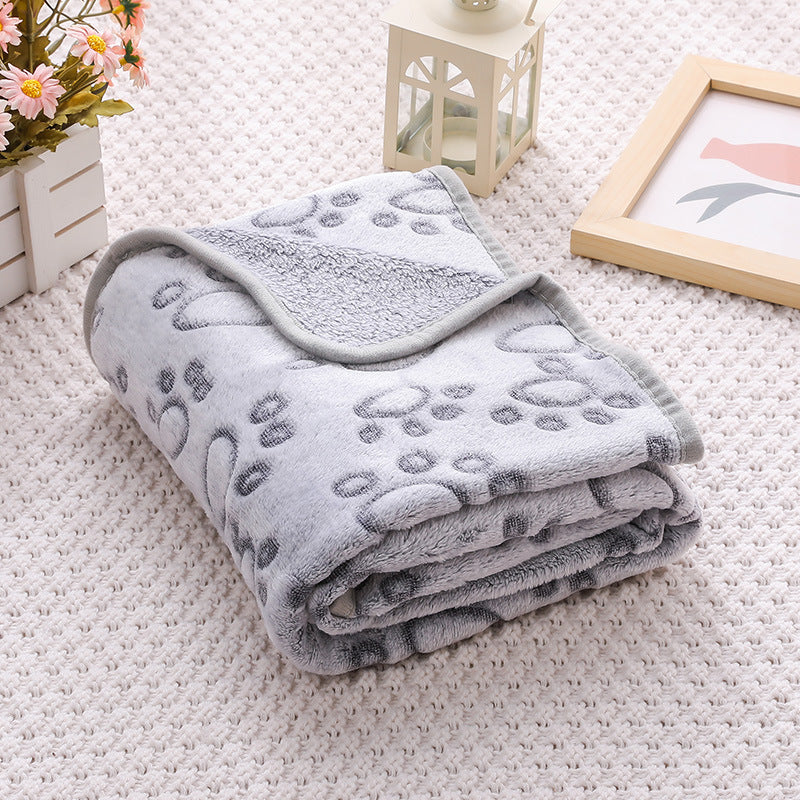 Soft Flannel Pet Blanket for Dogs & Cats – Cozy Warm Pet Sleeping Mat for Bed, Sofa, Crate & Travel