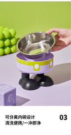 Stainless Steel Cat Bowl with Anti-Slip Base – Elevated Pet Food & Water Bowl