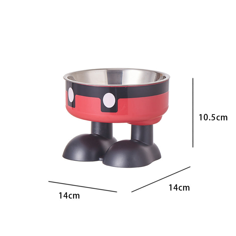 Stainless Steel Cat Bowl with Anti-Slip Base – Elevated Pet Food & Water Bowl