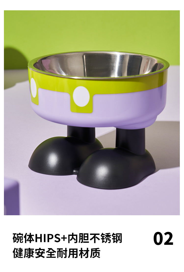 Stainless Steel Cat Bowl with Anti-Slip Base – Elevated Pet Food & Water Bowl